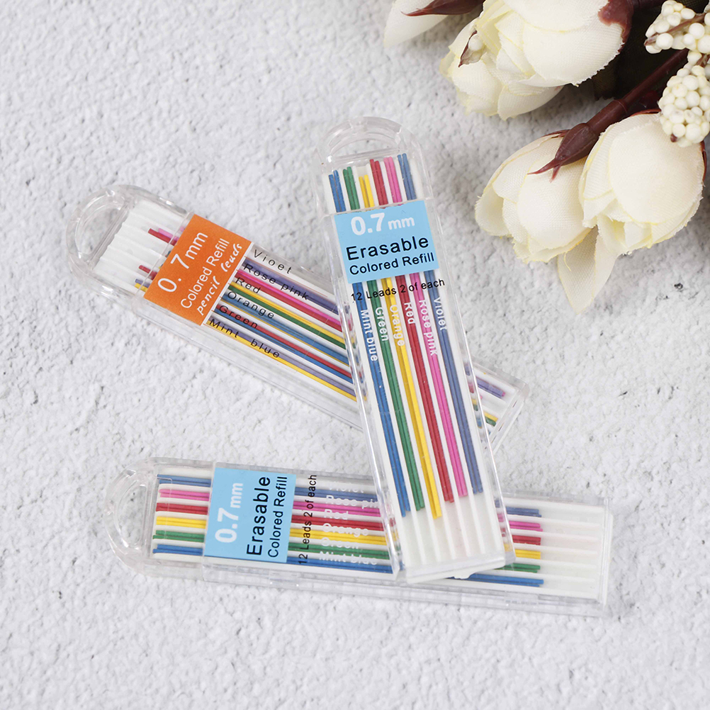 1box 0.5mm Colored Mechanical Pencil Refill Lead Erasable Student Stationary SPU 1box 0.5mm Colored Mechanical Pencil Refill Lead Erasable Student Stationary SPU